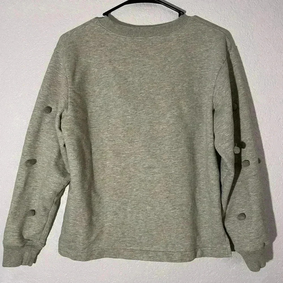 J. Crew Women’s Medium Gray Pom Pom Crewneck - Picture 6 of 6